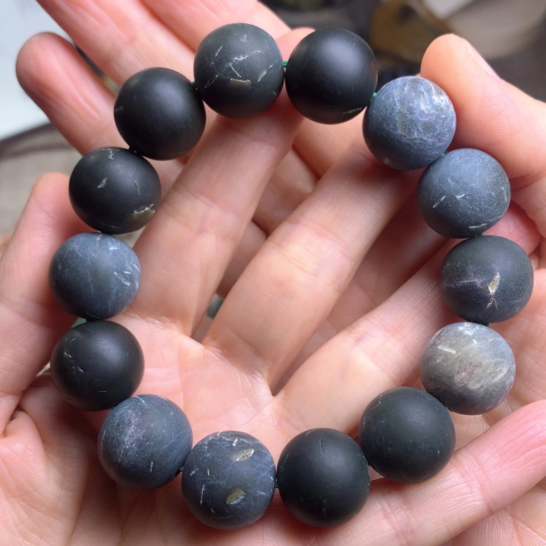 岫岩河磨玉（透闪石质玉）未镶嵌手串