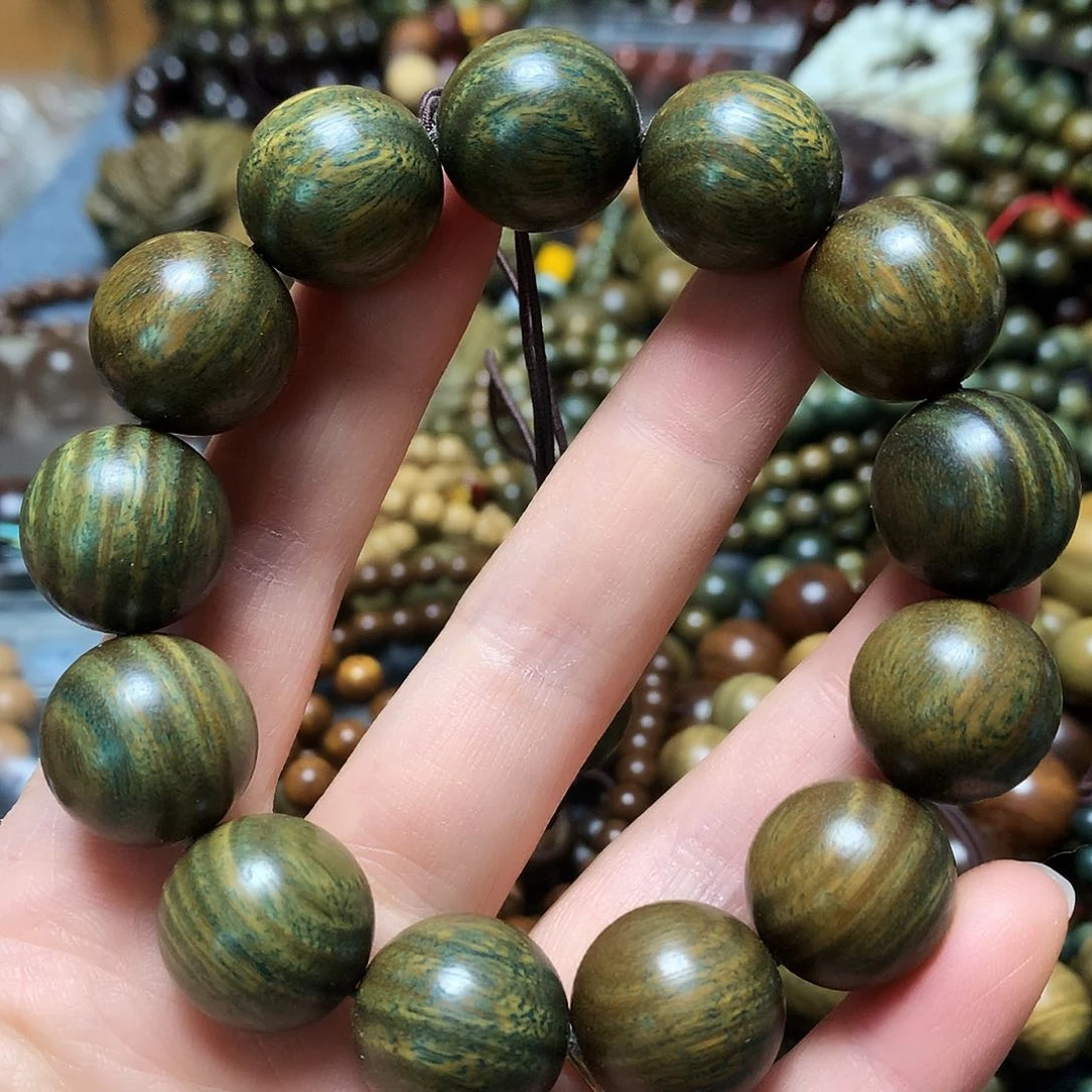 维腊木（绿檀）手串/手链小*甬1.8