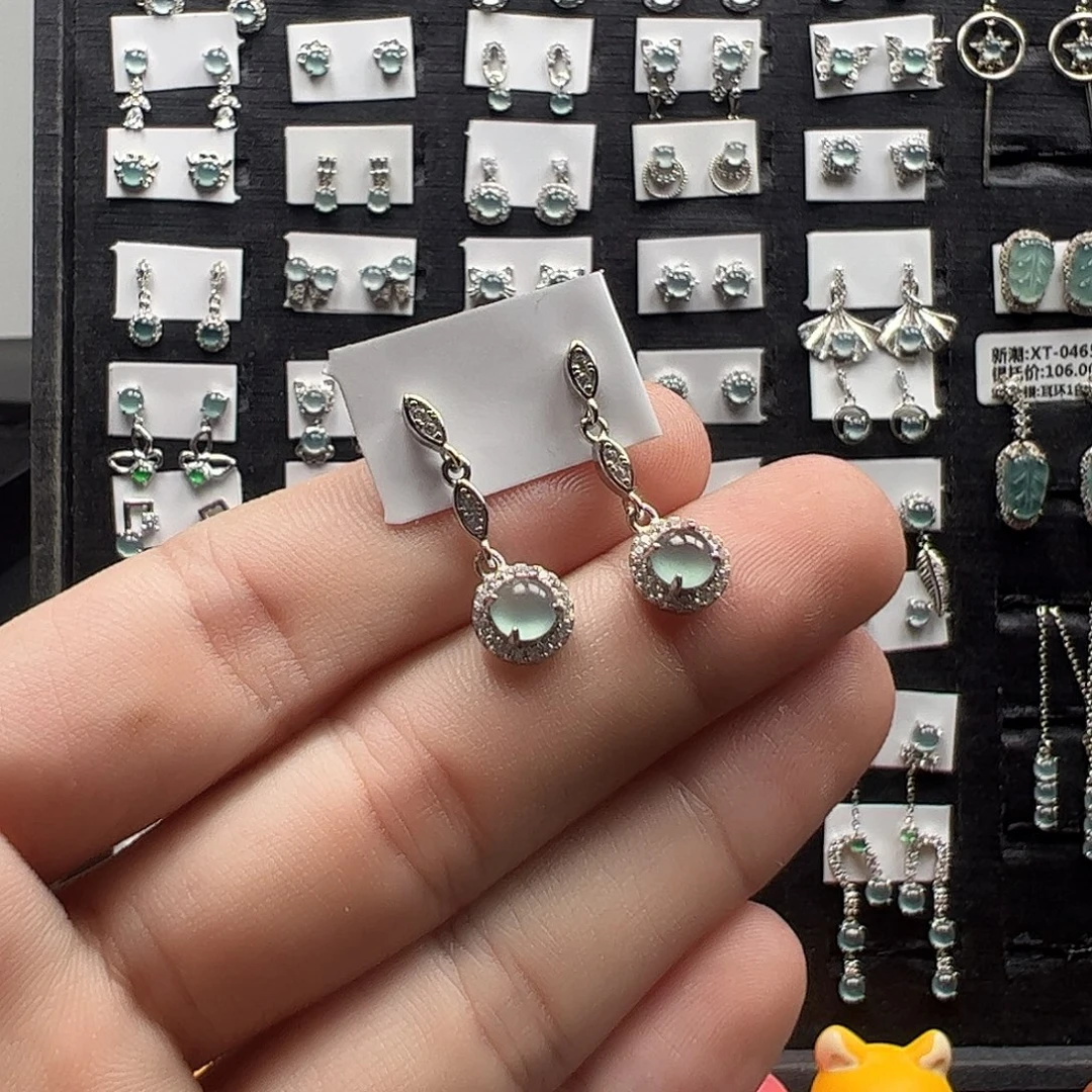 翡翠银S925镶嵌手链