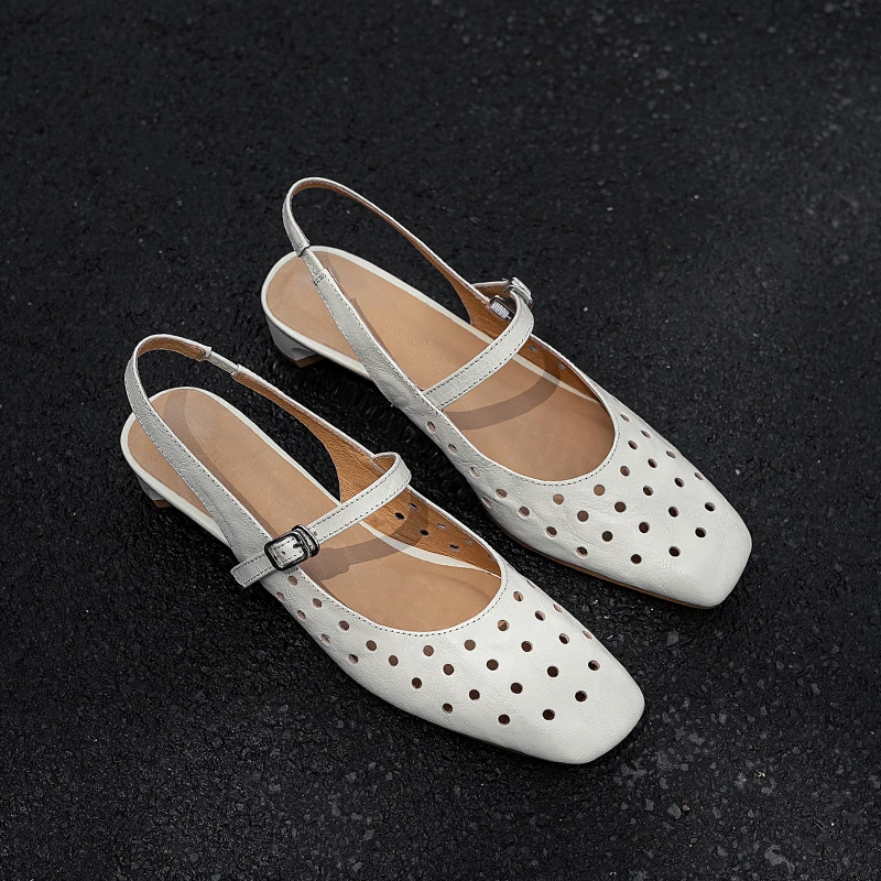 丨十九丨羊皮休闲百搭洞洞鞋