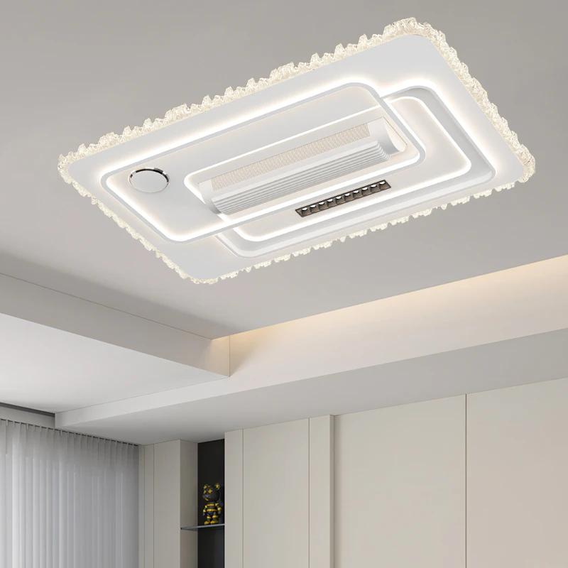 6255蓝牙风扇客厅灯现代简约语音控制新款无叶风扇灯具灯饰