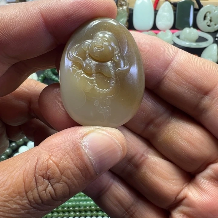 和田玉未镶嵌吊坠(不含链)