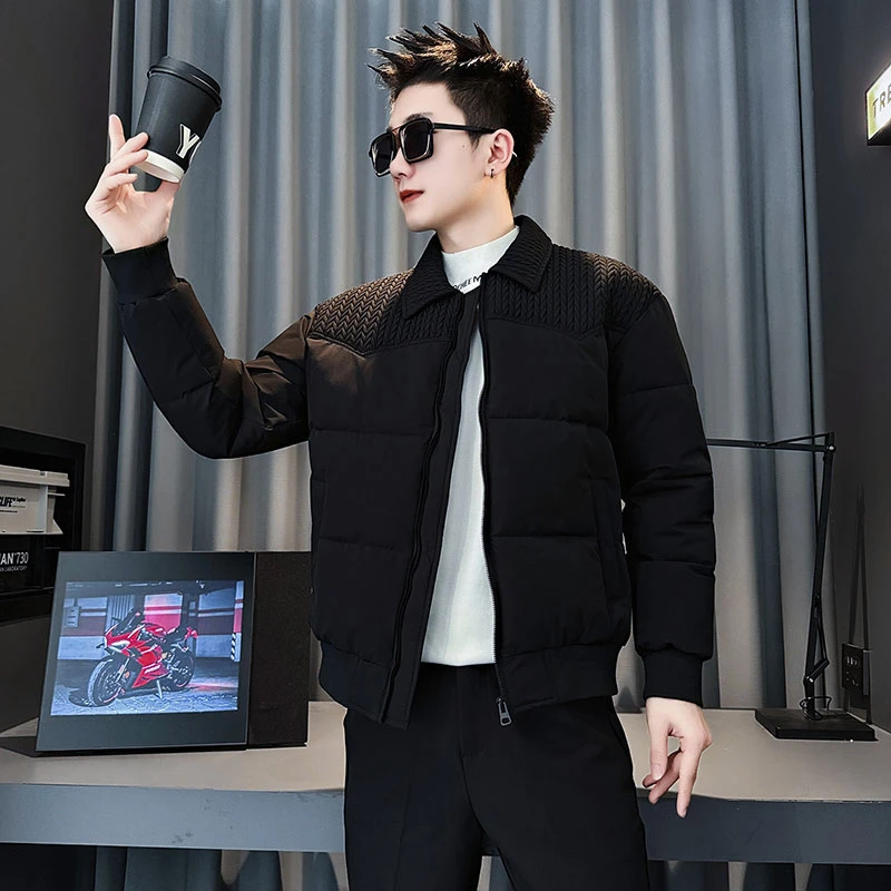 冬季拼接男装今年流行棉衣2025新款爆款棉服高级感痞帅保暖男外套