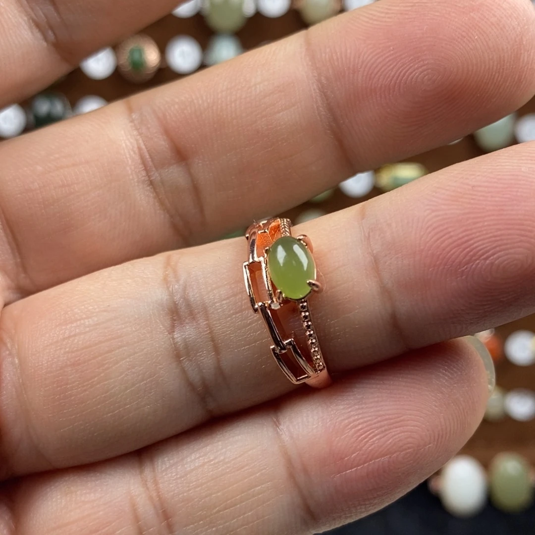 和田玉（碧玉）戒指合金