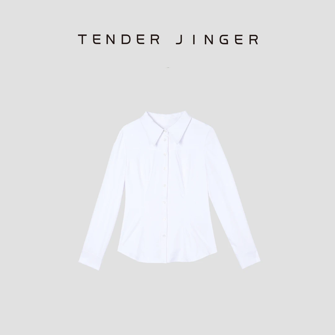 Tender Jinger【黑标】微弹抗皱收腰衬衫 T2308LFK358L轻奢