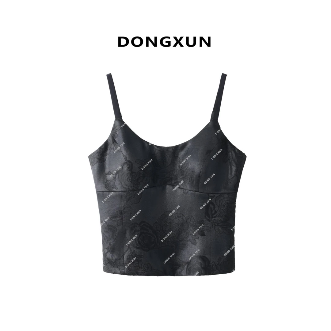 【野玫瑰】满分桑蚕丝香云纱玫瑰百搭美背打底时尚