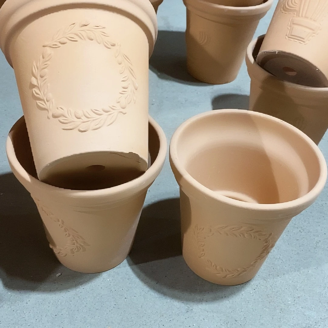 瑕疵红陶花环13×13-3