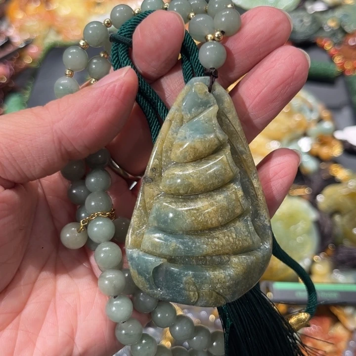 岫玉未镶嵌毛衣链