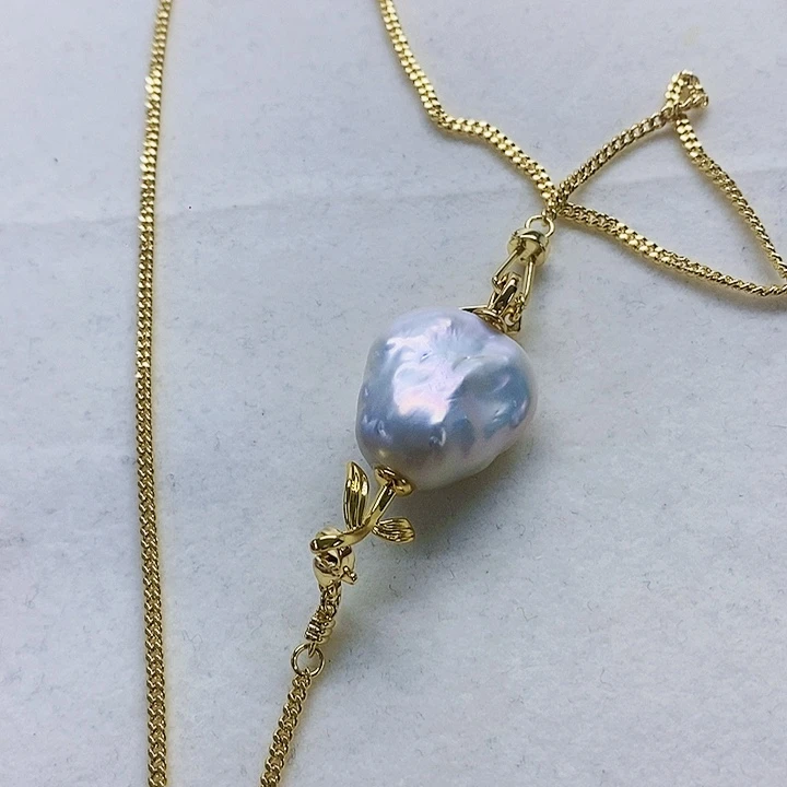 银S925镶嵌耳饰淡水珍珠