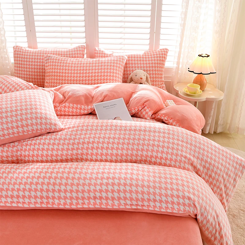 【春节不打烊】冬季牛奶绒四件套加绒四件套加厚保暖床上