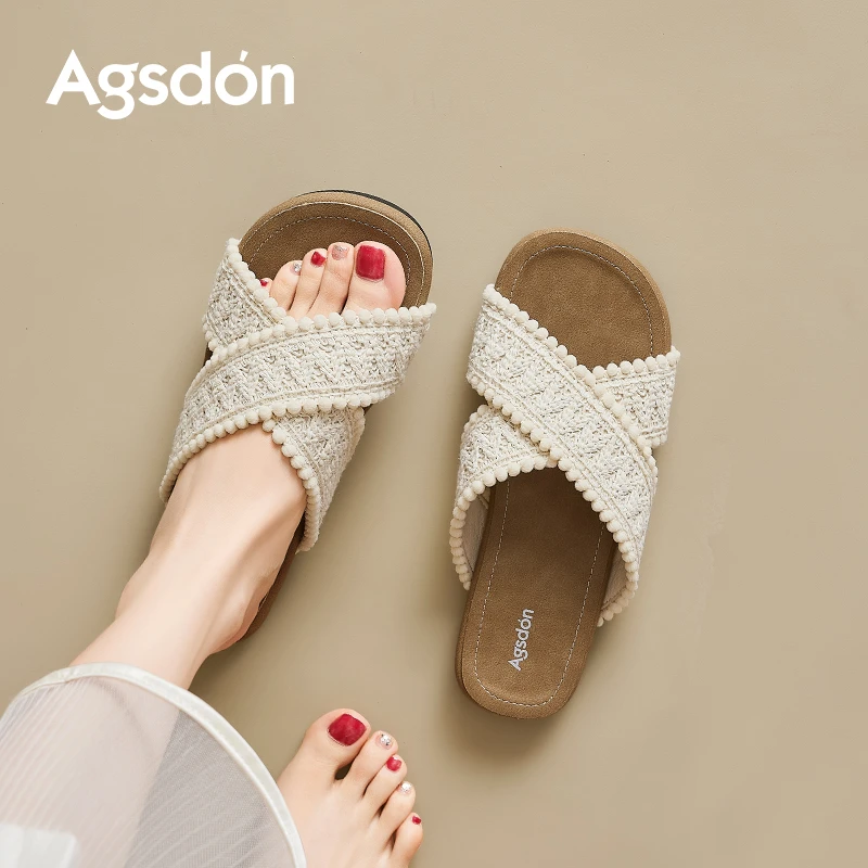 Y奥古狮登平底凉拖鞋女外穿夏2025新款法式配裙子不累脚沙滩凉鞋Y