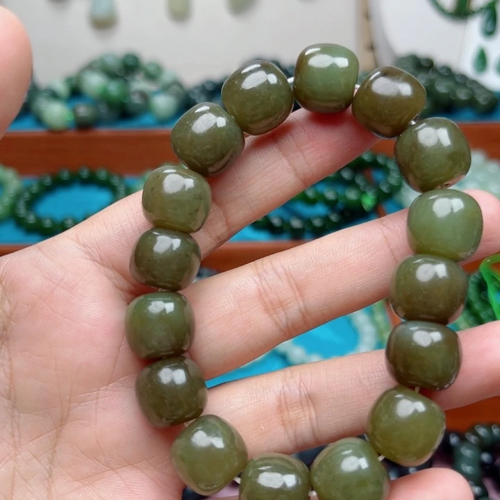 和田玉未镶嵌手链卡14