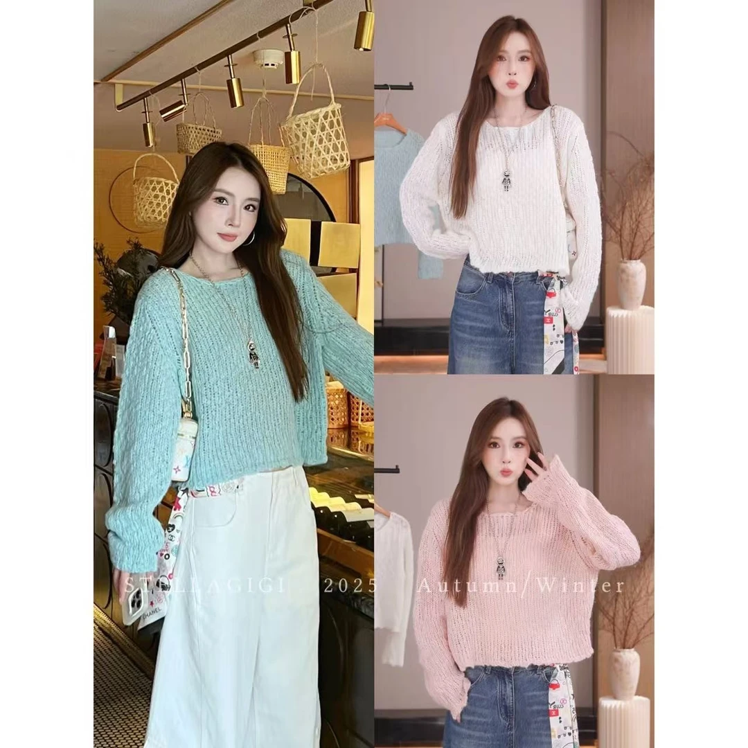 SG / 杨依姗 AW超绝氛围感 韩系圆领套头毛衣MY-20252001