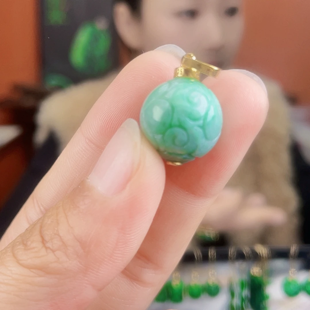 翡翠未镶嵌耳饰饰品