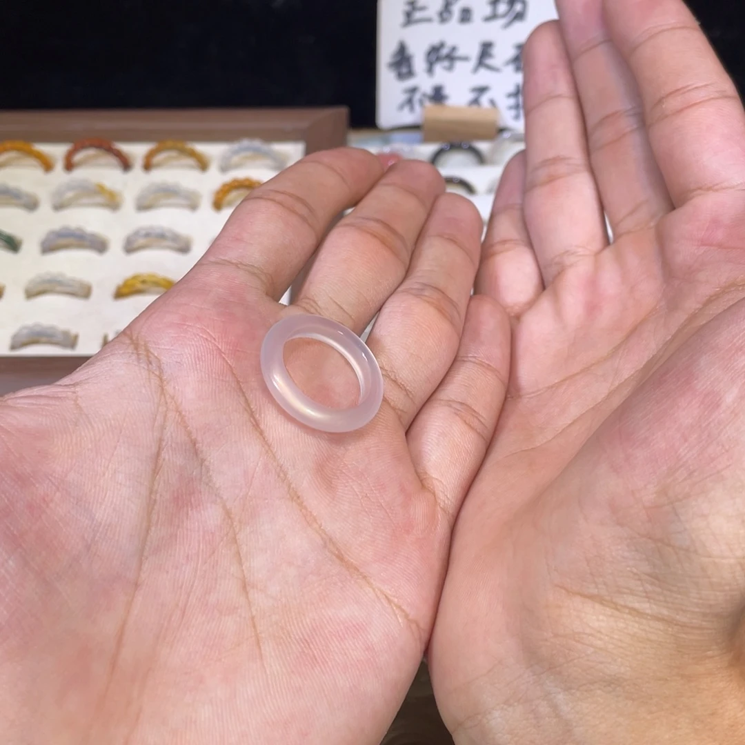 玛瑙/玉髓戒指未镶嵌24号港16