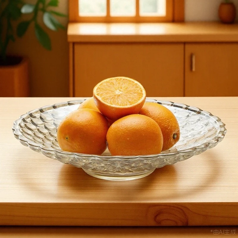 圆珠不带底座欧式软萌系高脚法式果盘果篮家用浮雕