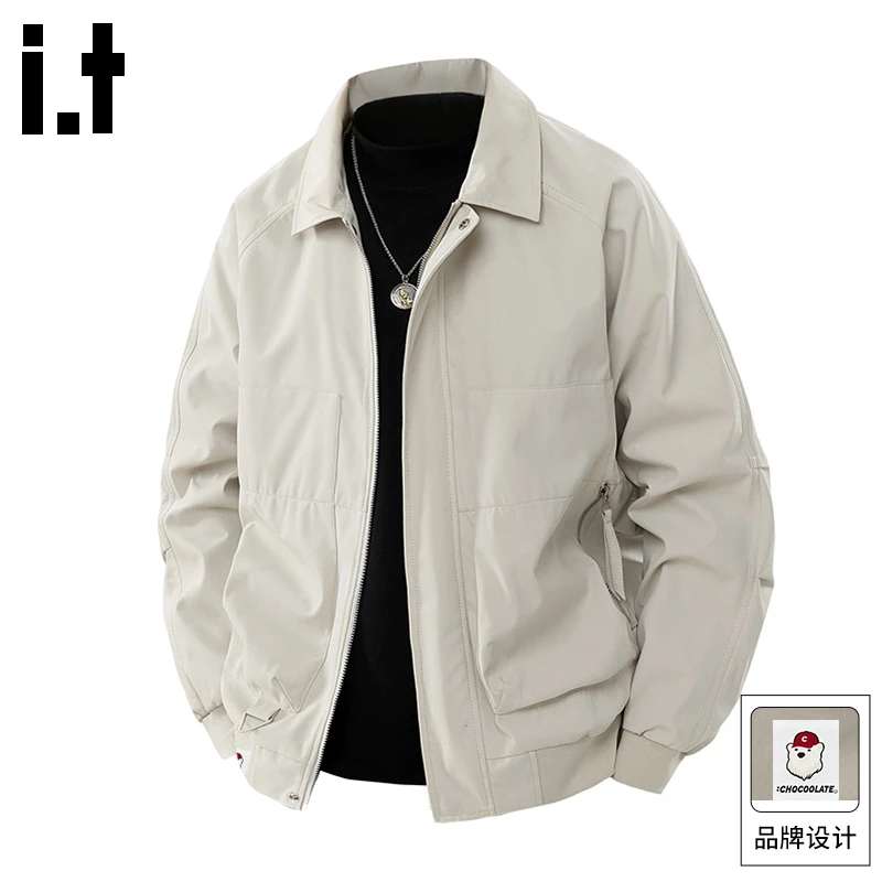 it: CHOCOOLATE美式飞行夹克男士2025秋冬季新款复古翻领工装外套