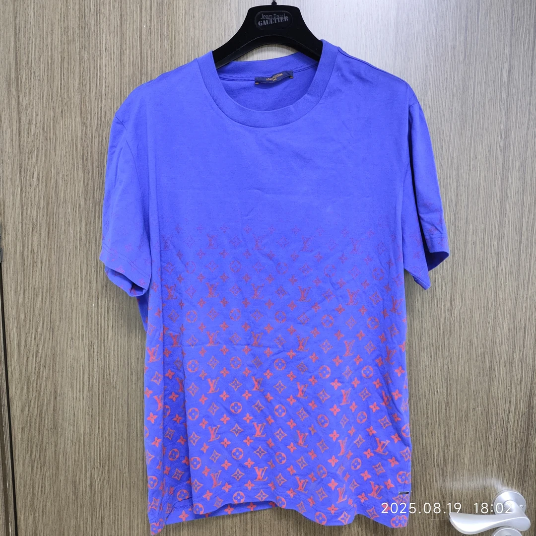 95新 LouisVuitton/路易威登 渐变满印短袖LX蓝色/250819TYNZF02