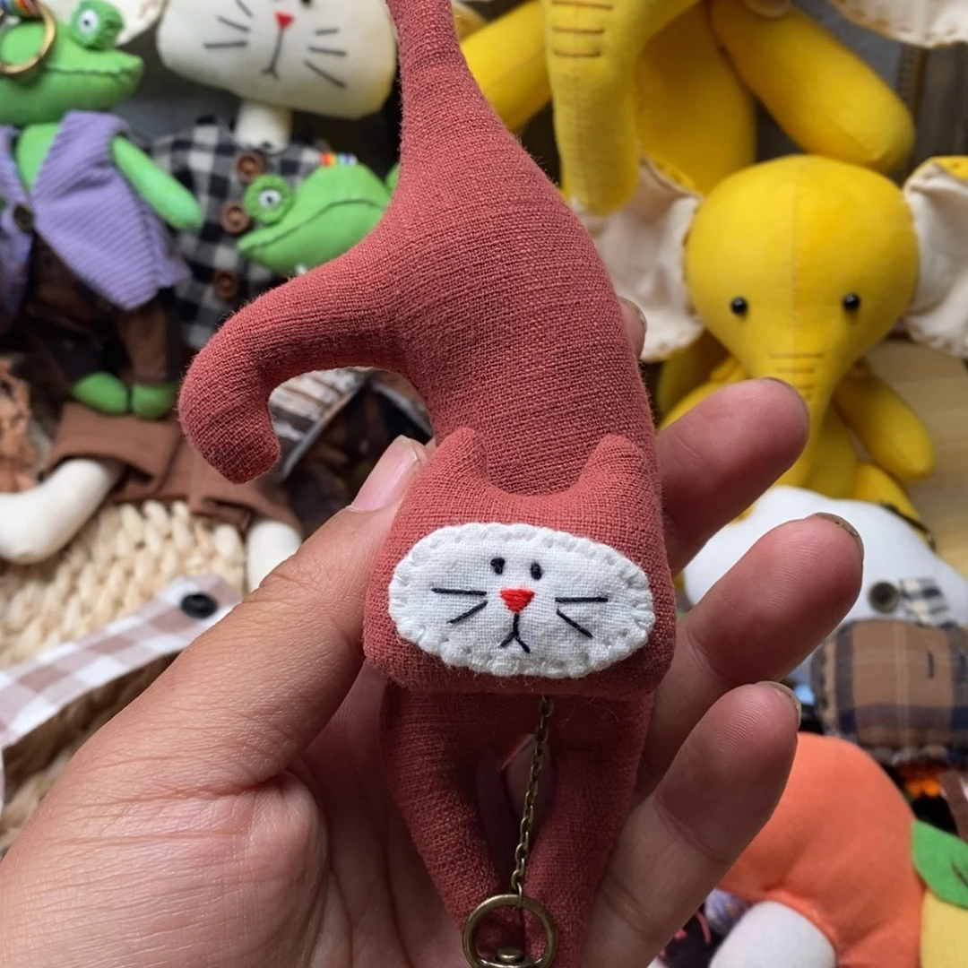 莱赛尔纤维小猫挂件的