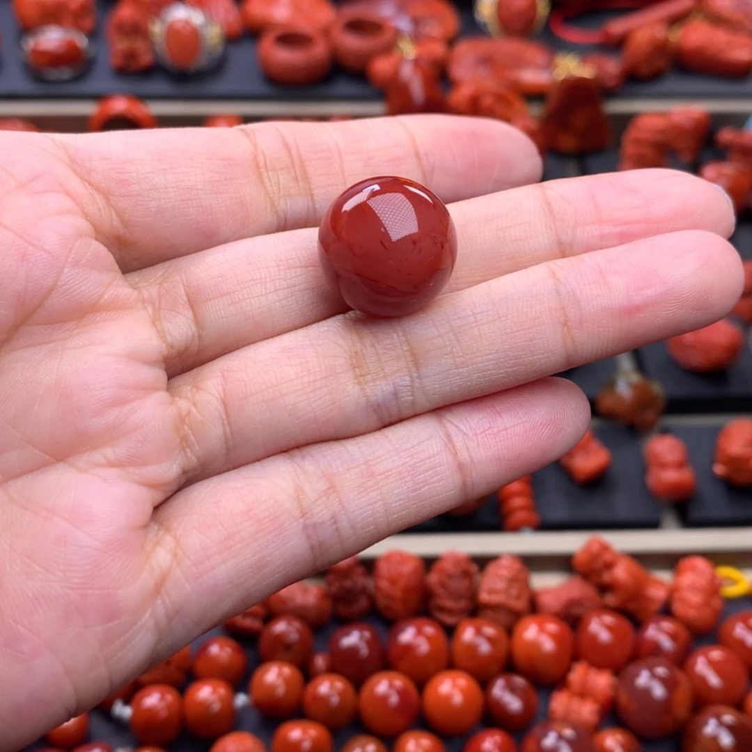 【闪购商品】南红玛瑙圆珠单珠15mm➕未镶嵌穆*诺
