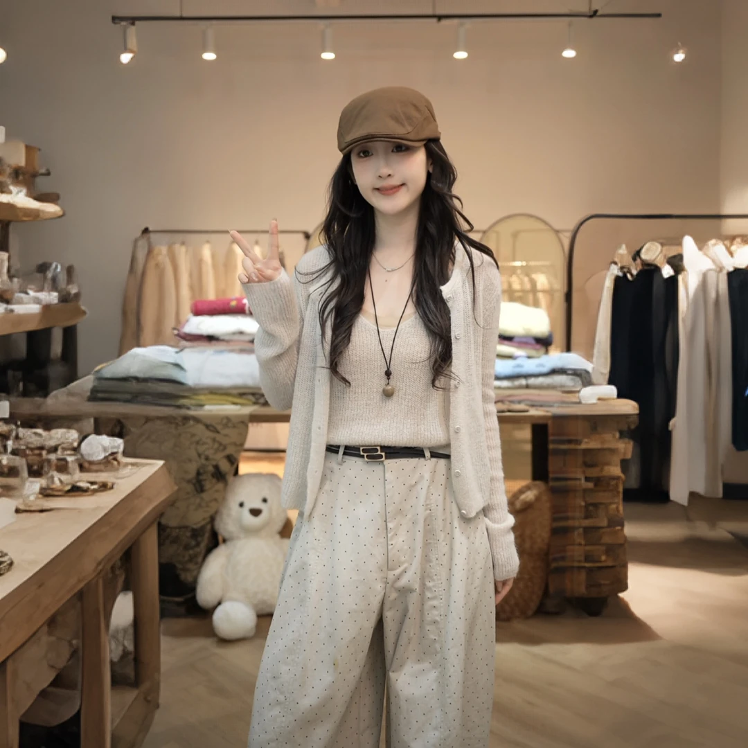 【闵笑一】私服 25早秋新款设计款百搭针织衫显瘦上衣潮牌个性女装