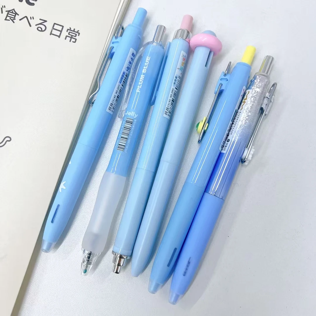 【黑墨-6支】D04天蓝杆,云朵万物生果冻公主,掉封蜡不售后