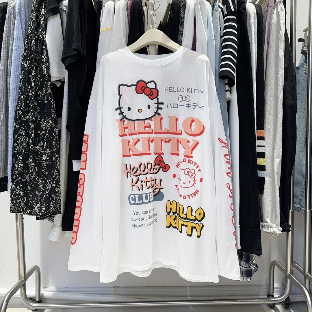 （十八家）7708KT猫长袖款式韩版T恤