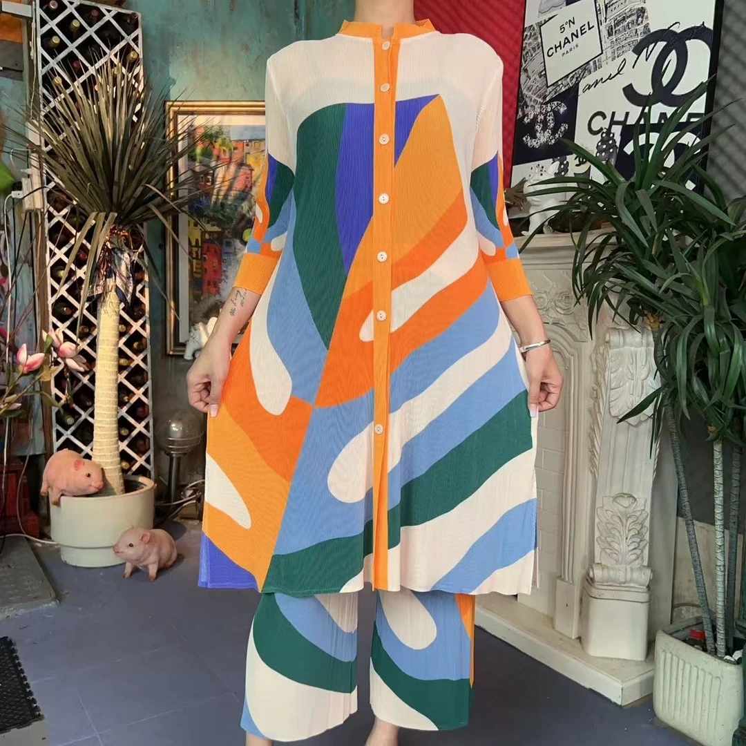 欧洲站2025年夏季新款宽松休闲褶皱时尚显瘦套装23208
