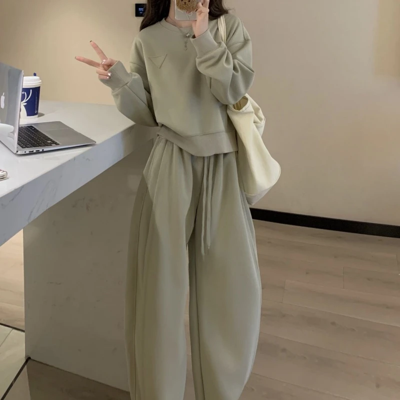 XIAOYOU-「洋气减龄」韩国单!25春款百搭显瘦女休闲套装L-A3145