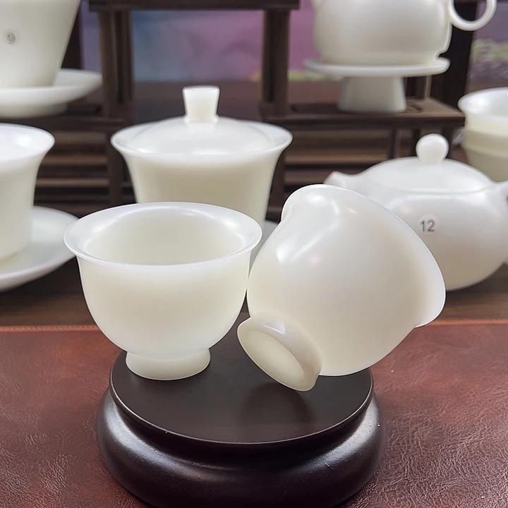 2杯: 隐唐窑/璞玉素烧自生釉65ml反口客杯