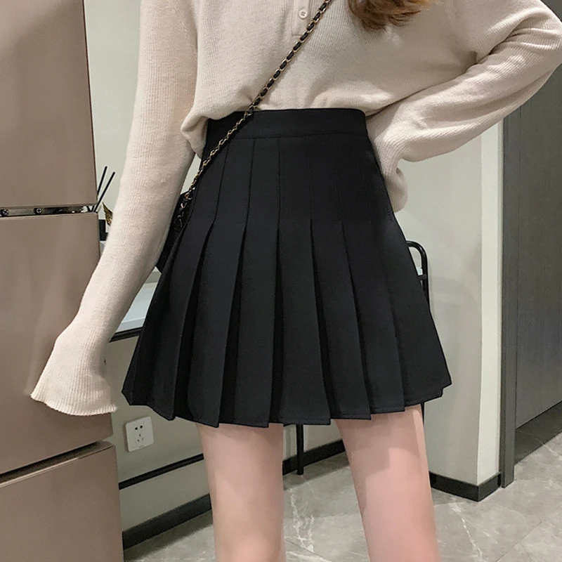 黑色jk百褶裙小个子a字半身裙女春夏灰色高腰梨形身材遮胯短裙子