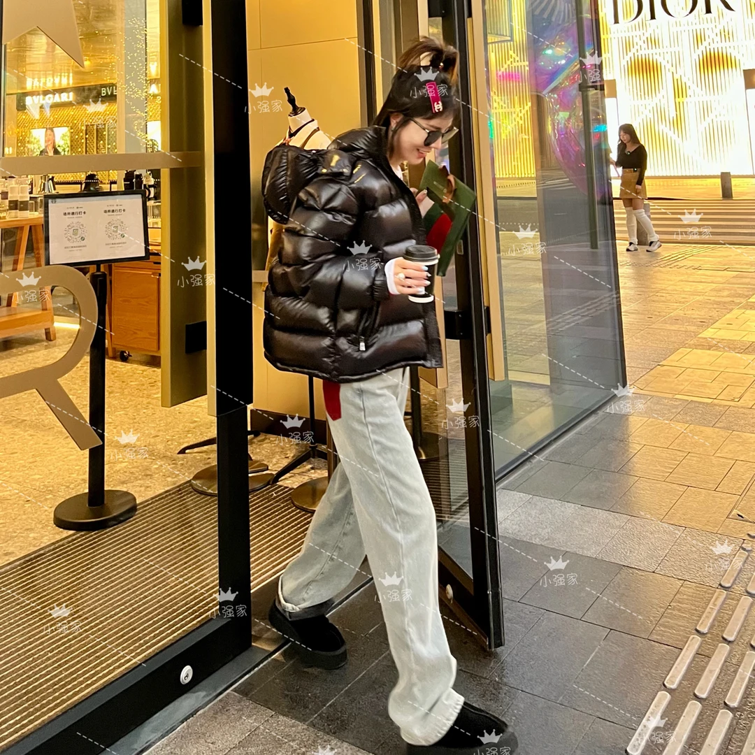 【王小强家马雅】纯色连帽休闲洋气保暖羽绒服