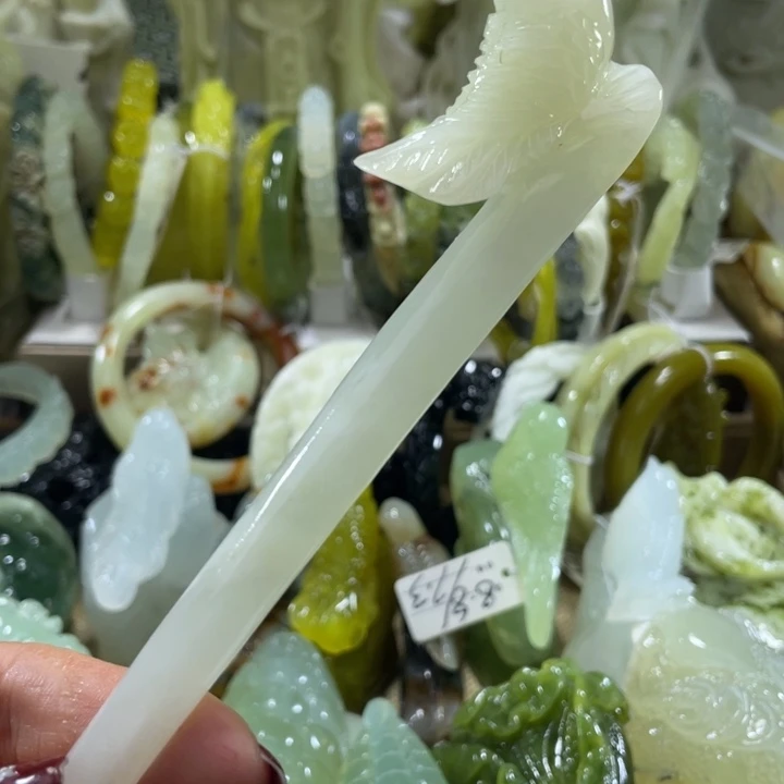 岫玉未镶嵌发簪发簪