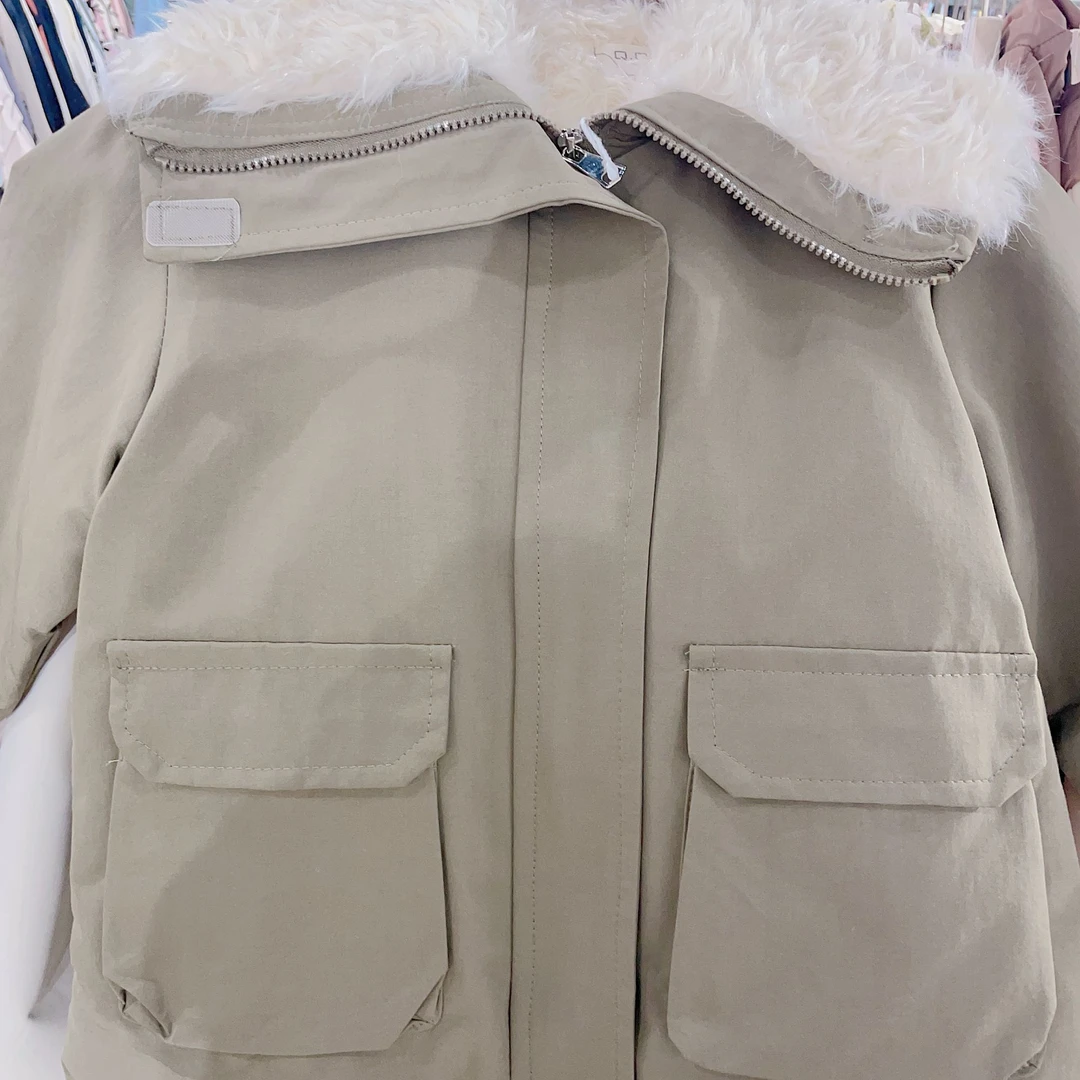 88052QQL二棉毛毛领外套派克服女童百搭