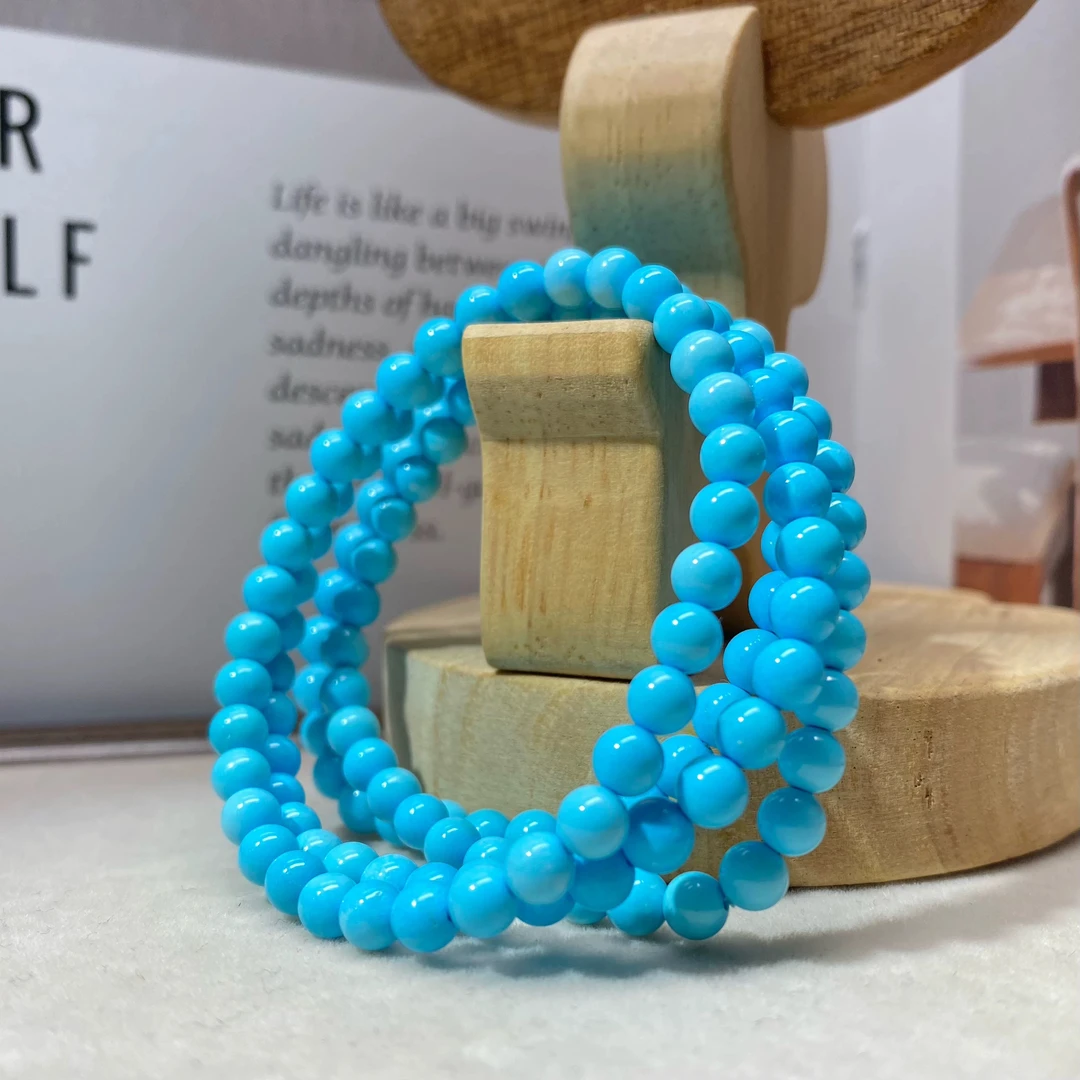 首饰袋 天空蓝小米链文玩diy配件