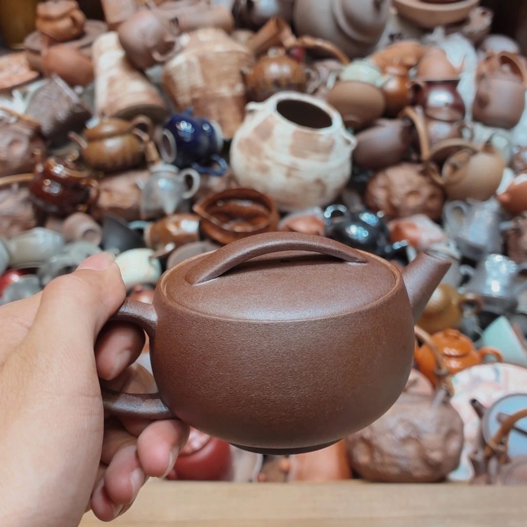 柴烧老岩泥手工茶器皿