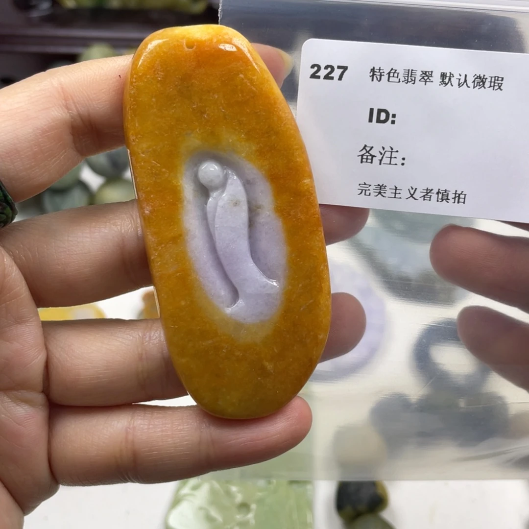 翡翠未镶嵌颈饰牌子