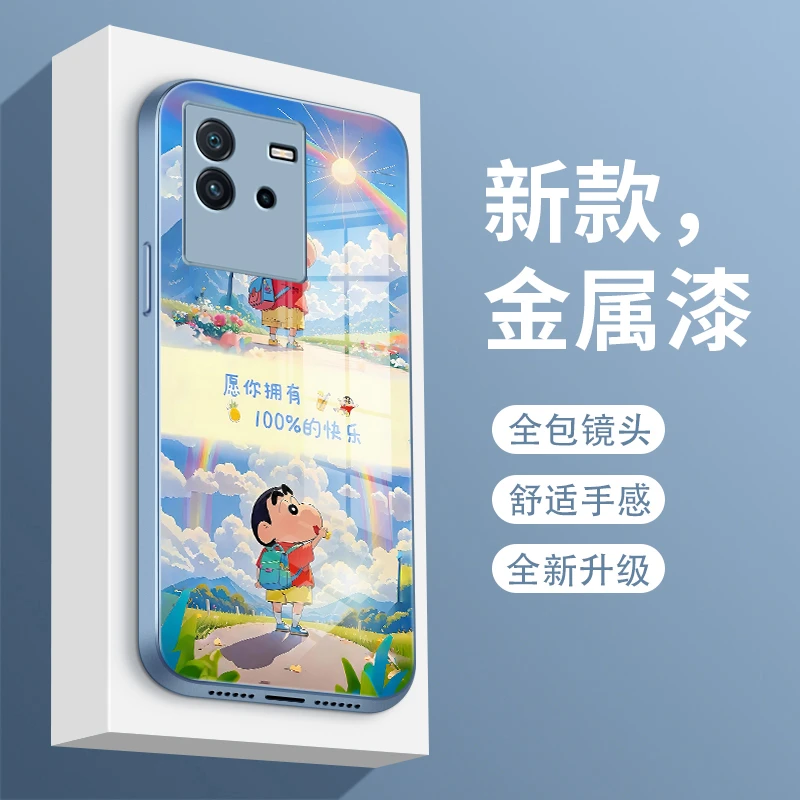 小新语录适用iqooneo6手机壳neo3玻璃壳neo5活力版文艺新款iqoon