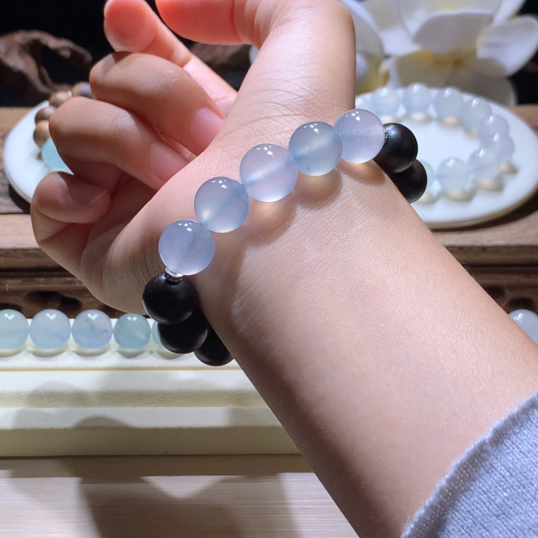 未镶嵌手串翡翠精品高冰起光12+