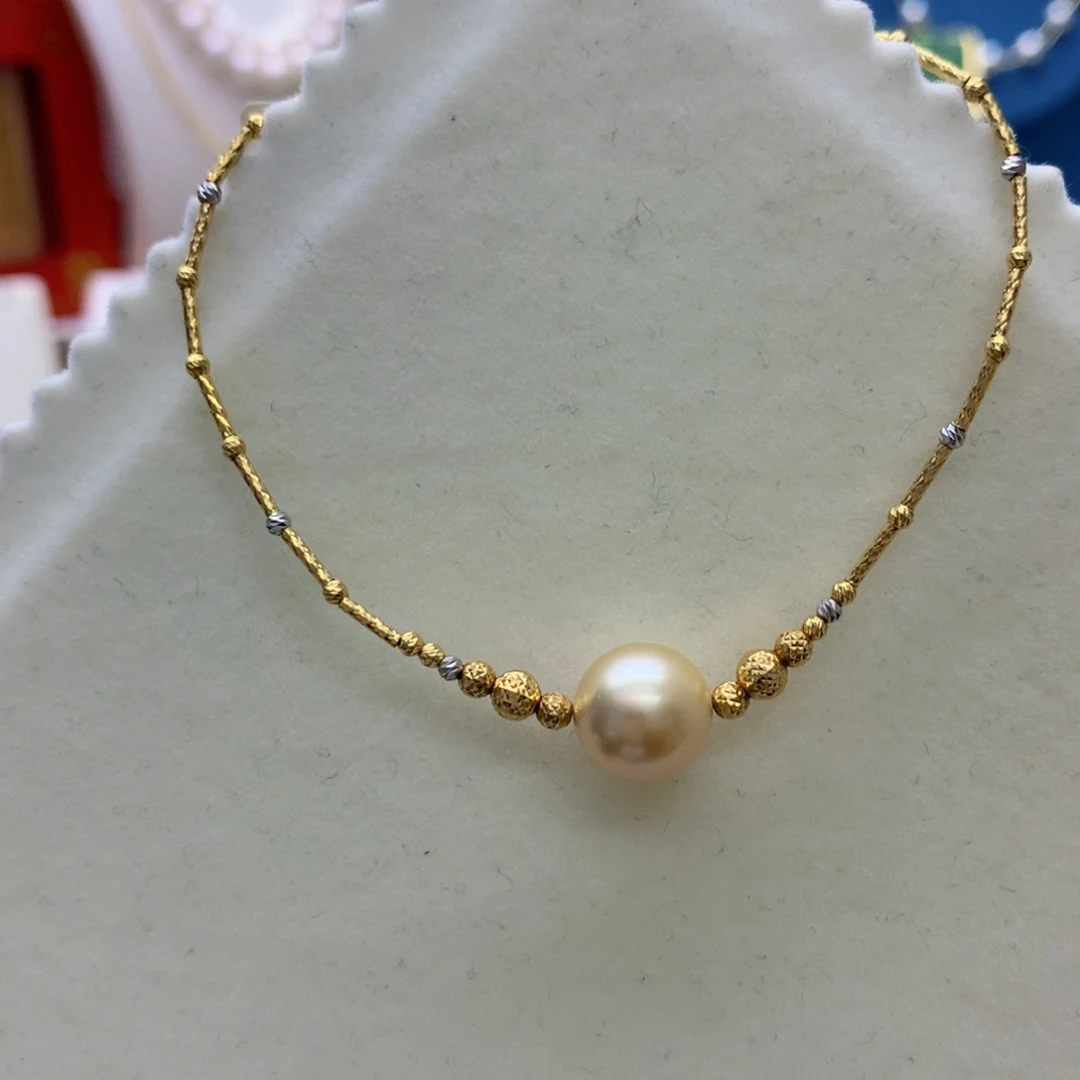 手链18K金镶嵌海水珍珠