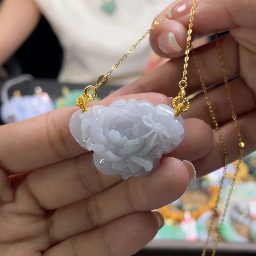 翡翠未镶嵌颈饰代编织