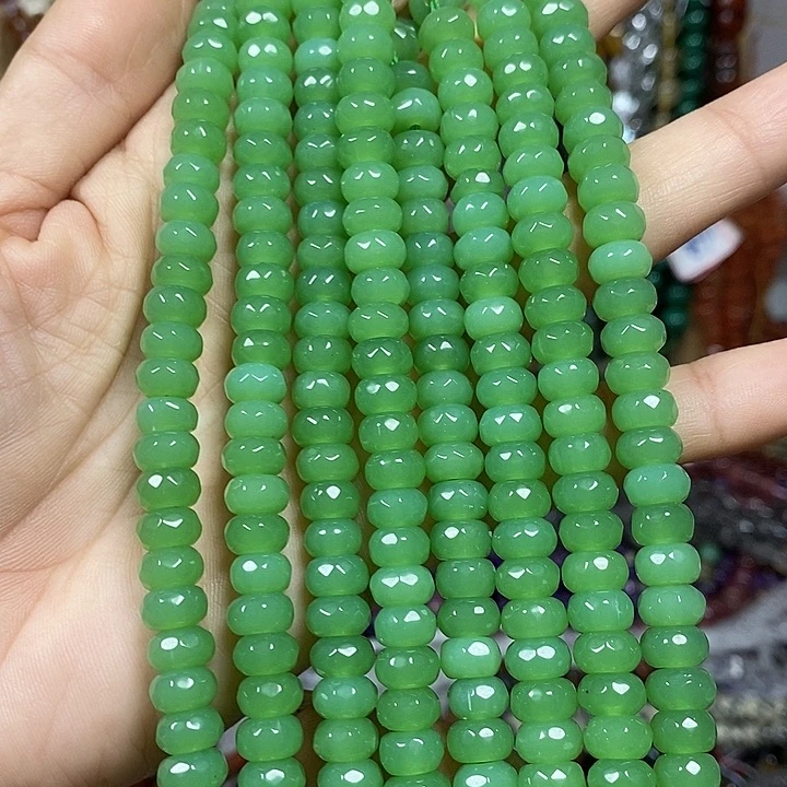 玛瑙/玉髓未镶嵌珠宝半成品玉髓切面车轮卡8mm