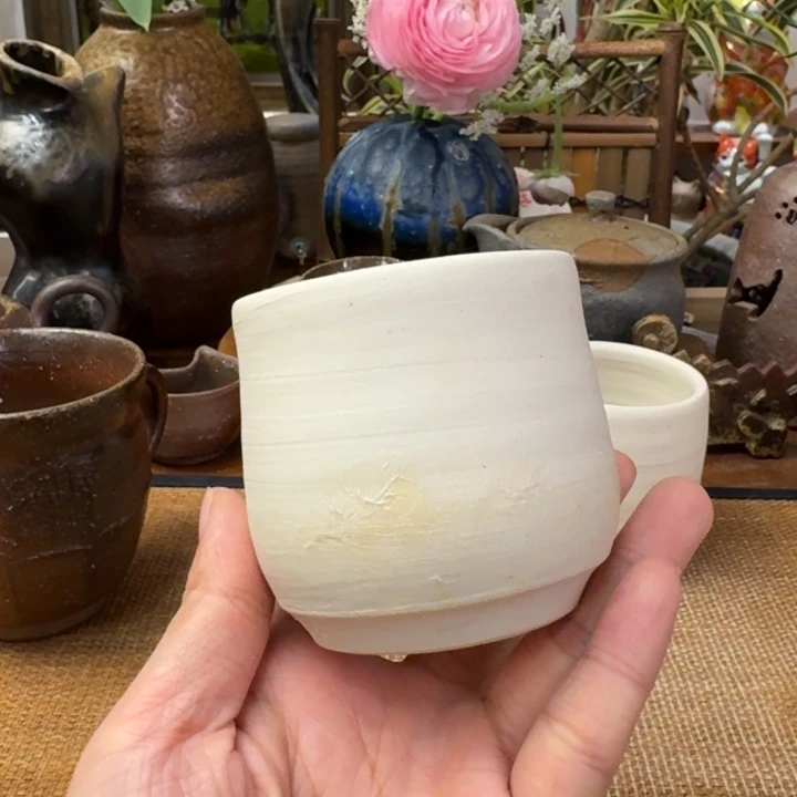 藤原章白备前汤吞福利一口价