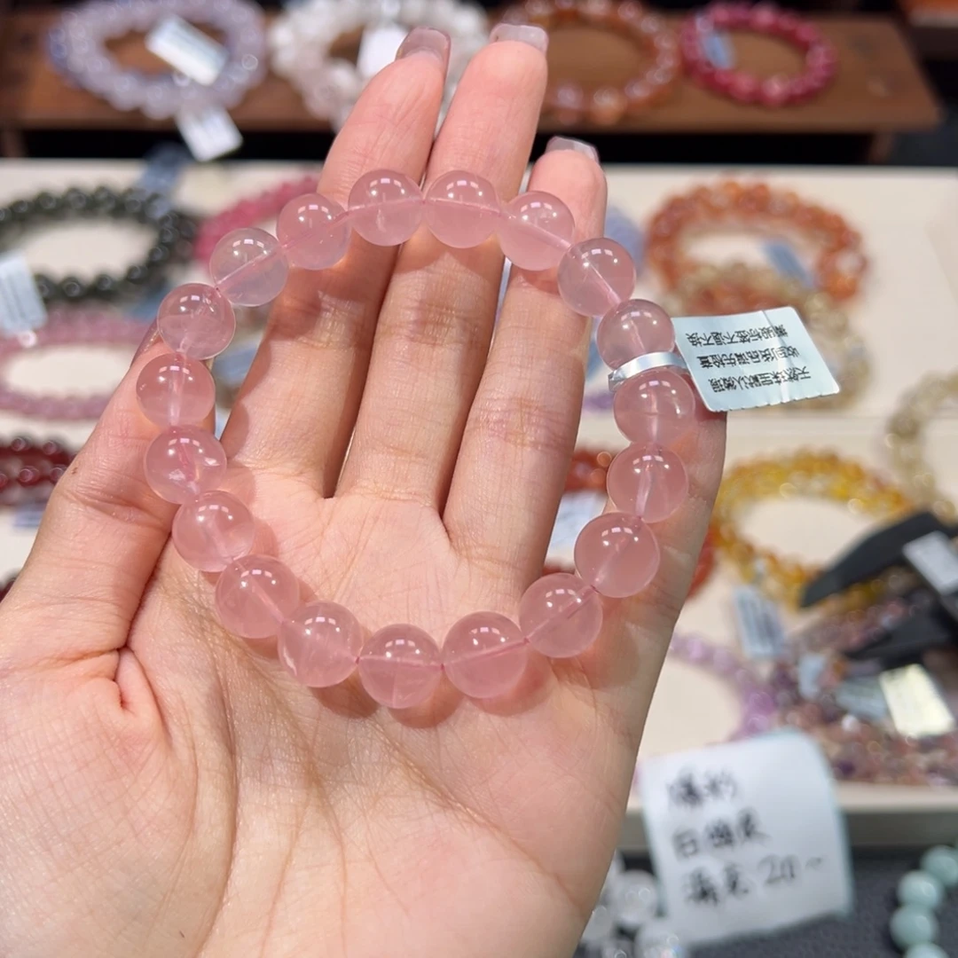 未镶嵌手串水晶10m毕业级蜜桃马粉