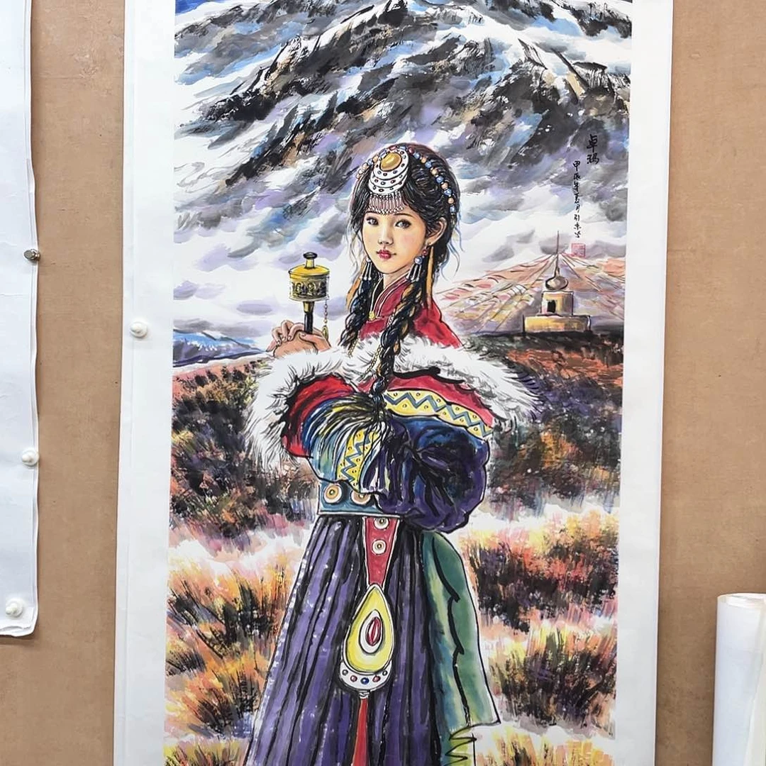 国画玩****涌手绘国画精品人物