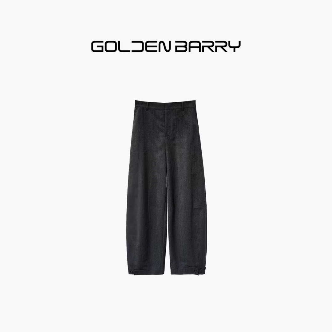 GOLDENBARRY|511070极简款高腰阔腿裤【微瑕1】