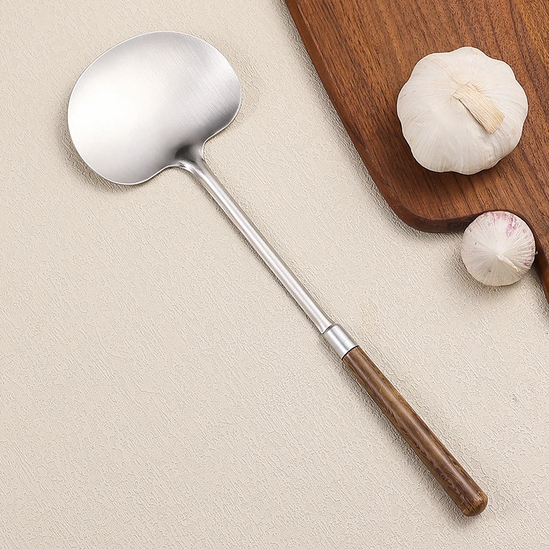 厨老汉迷你蘑菇铲不锈钢小锅铲小炒勺小号铲勺二合一炒菜小铲厨具