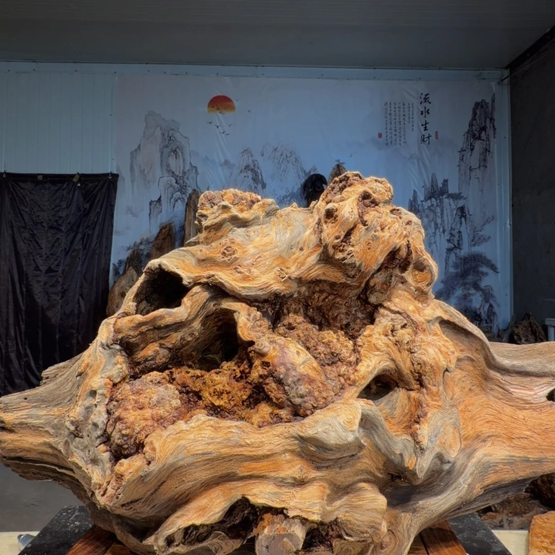 可***冰木三丰琥珀木 天然摆件121