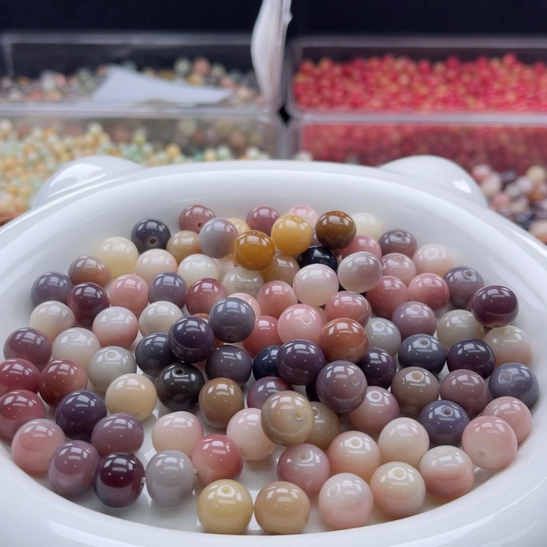 白玉菩提吊坠Wc/12mm/22颗紫美人