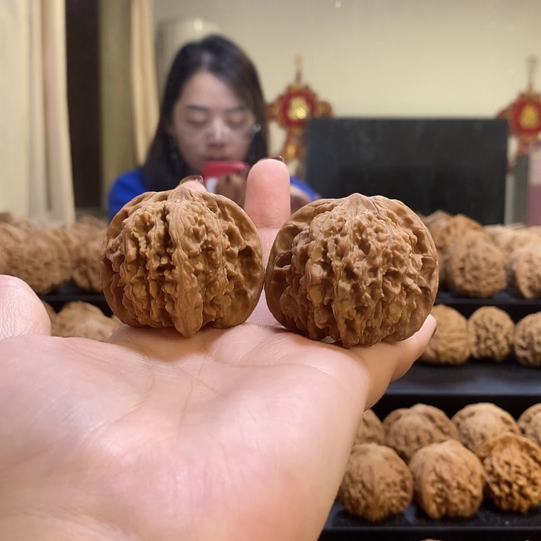 把件文玩核桃43边137狮子头